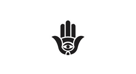 Mystical hand with eye symbol design offering protection from evil spirits and good luck