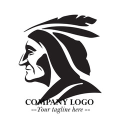 Elegant Old Woman Logo Symbol in Black on White Background with Classic and Minimalist Design