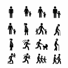 family icons vector