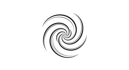 Abstract spiral design element in black and white suitable for background usage or decorative