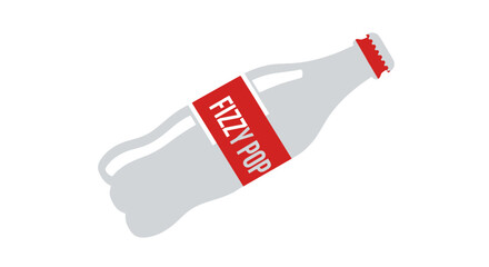 A stylized graphic of a fizzy pop bottle perfect for design projects and branding
