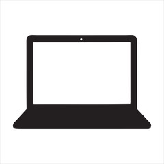 laptop shilhotee vector on white background