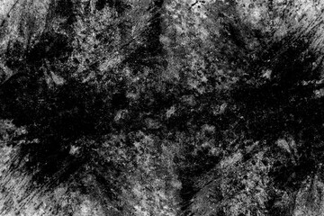 Rough Black Concrete Wall with Grunge and Scratched Details