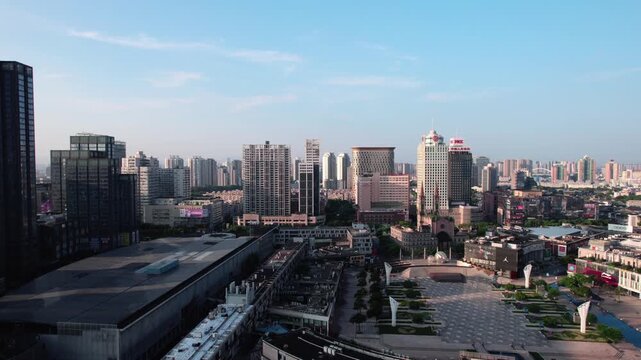 Aerial view of Ningbo, China