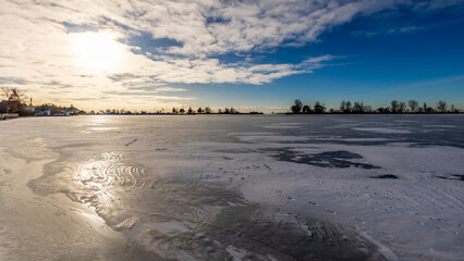 winter on Lake Ontario, Frenchman's Bay icy lake