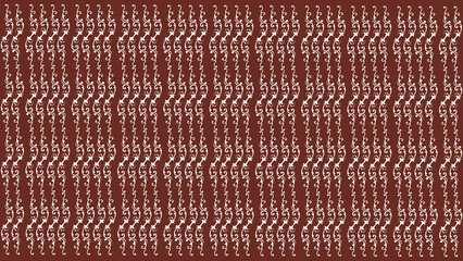 Ornate Seamless Victorian Floral Scroll Pattern Background White on Terracotta Brown