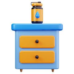 Nightstand with Lamp