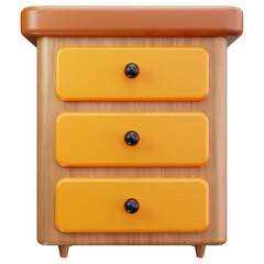 Yellow Drawer Cabinet