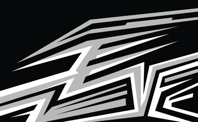 Illustration Vector graphic of Abstract Racing Stripes Background With Grey And Black Color fit for Racing Design etc.