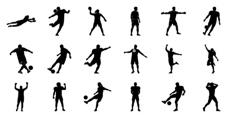 Soccer players in action football athletes
