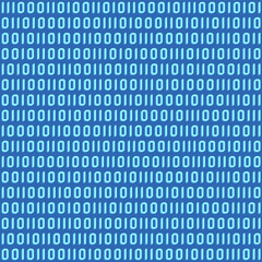 Binary code seamless (repeatable) blue screen pattern, background, wallpaper, swatch
