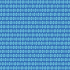 Binary code seamless (repeatable) blue screen pattern, background, wallpaper, swatch
