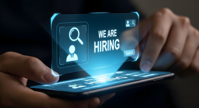 Find top talent now with intuitive digital hiring interface on smartphone