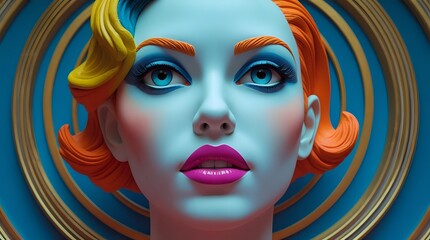 Chromatic Pride: Vibrant Pop Art Portrait Celebrating Queer, Transgender, and LGBTQ+ Identity