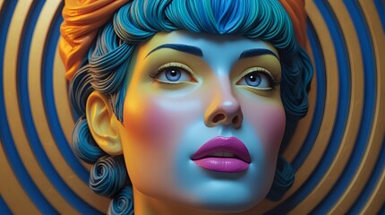 Chromatic Pride: Vibrant Pop Art Portrait Celebrating Queer, Transgender, and LGBTQ+ Identity
