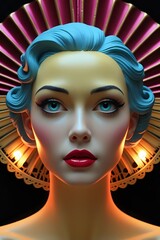 Chromatic Pride: Vibrant Pop Art Portrait Celebrating Queer, Transgender, and LGBTQ+ Identity