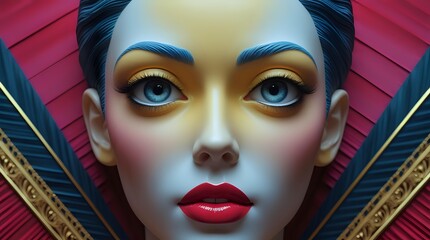 Chromatic Pride: Vibrant Pop Art Portrait Celebrating Queer, Transgender, and LGBTQ+ Identity