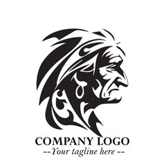 Elegant Old Woman Logo Symbol in Black on White Background with Classic and Minimalist Design