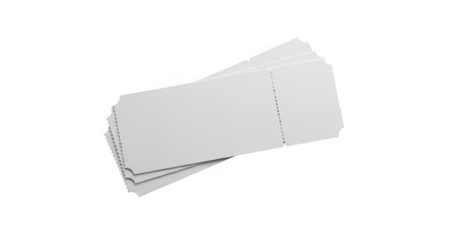 Stack of blank white index cards isolated on transparent background for notes and organization