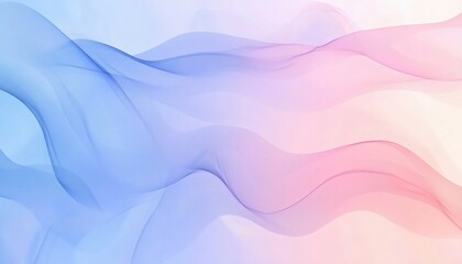 Obraz premium Abstract pastel blue and pink wave background illustration