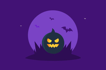 Soft Purple Glow Minimal Halloween Wallpaper Background