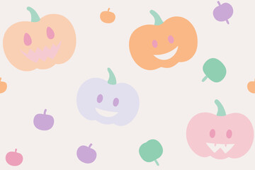 Light Pastel Watercolor Texture Halloween Seamless Background