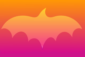 Gradient Orange To Pink Soft Halloween Glow Art
