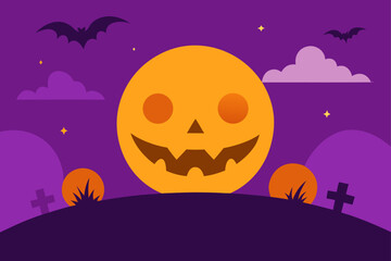 Orange And Purple Halloween Soft Glow Background