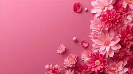 Romantic Digital Flower Design for Wallpaper or Banner