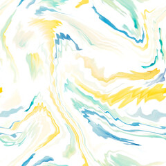 Abstract bear illustration all over print without a direction.Cute adorable kawaii allover seamless repeat pattern with happy narwhals, jellyfish, starfish and bubbles on a soft aqua turquoise	
