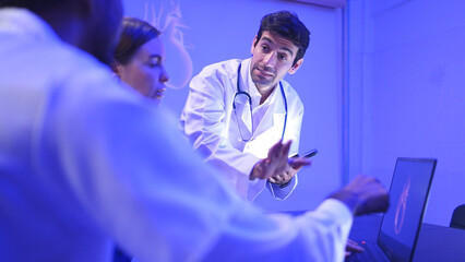 Doctors and medical professionals discussing heart health