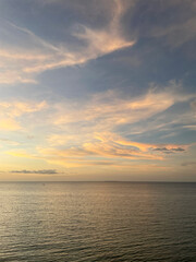 Sunset over the sea