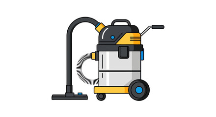 Fototapeta premium Industrial Wet Dry Vacuum Cleaner with Hose and Nozzle.