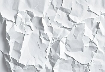 Fototapeta premium Deeply creased white paper texture, showing shadows and highlights, stylish, grungy