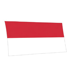 The national flag of indonesia, a bicolor of red and white, isolated on transparent background