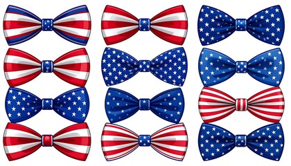 Patriotic bow ties