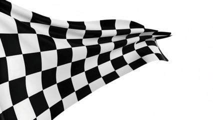 finish flag isolated on white background png, ai generated