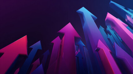 Colorful upward arrows representing growth and progress