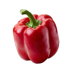 Fresh ripe red bell pepper vibrant healthy produce isolated ingredient studio shot