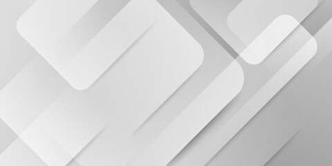 Modern gray 3D abstract background with geometric square shapes and soft gradient layers creating an elegant minimal composition