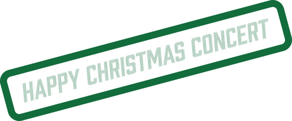 Festive green framed happy Christmas concert announcement for musical holiday events