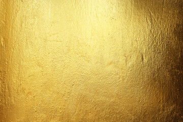 Gold Paint on Concrete Wall Texture Background.