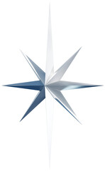 3D素材_オーナメント_星_シルバー