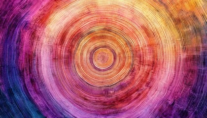 Vibrant concentric circles of color resembling a tree cross-section