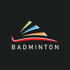 badminton logo icon vector element design template
