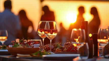 Joyful socialization during a birthday or corporate celebration.