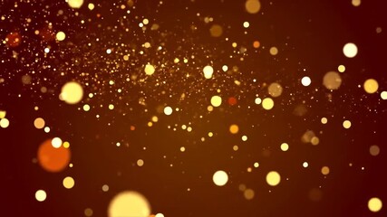Abstract Gold Particles Motion Graphic Background