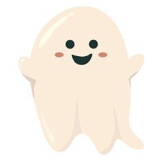 Cute Halloween Ghost Illustration 
