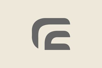 Letter E minimalist modern logo 