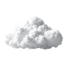 Surreal white cloud floating peacefully above smooth surface, showcasing unique abstract shapes and soft lighting in a minimalist, modern environment.